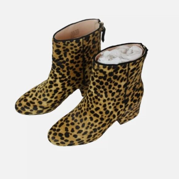 NEW! J Crew Sadie ankle boots in leopard calf hair - Size 7 - Picture 3 of 3